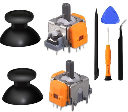 QINZITAO Joysticks analogiques 3D de rechange pour manette P5 3ème effet Hall Effect 3D Analog Stick Thumbstick Kit de réparation