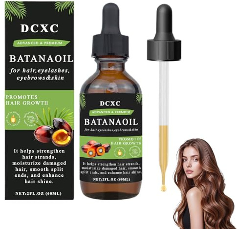DCXC Batana Oil for Hair Growth - 100% Pure & Natural Batana Oil, Strengthens Hair, Reduces Breakage and Hair Loss, Enhances Shine - Nourishment For All Hair Types - 60ml (1 Bottle)