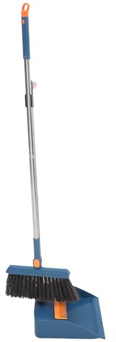 GETAJGHSD Juego de Recogedor y Escoba de Mango Largo para Limpieza del Hogar, Set Práctico de Plástico y Acero Inoxidable, Fácil de Llevar y Cómodo de Agarrar Estilo Aleatorio