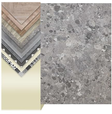 Primaflor PVC Boden Turvo | 200x150 cm | Stein Venezia | Grau | PVC Bodenbelag Meterware | CV Boden in Stein-Optik | 2,5 mm | Vinylboden für Wohnräume Büro Feuchträume und Messe