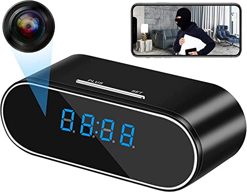 Mini cámara despertador con WiFi de 1080p, cámara de vigilancia HD 1080p, cámara de vigilancia inteligente para bebés, cámara IP para mascotas, perros, monitor de Nanny de movimiento