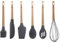 BERGNER Bake Lovers - Juego De 6 Utensilios De Cocina de Silicona - Cabezal De Silicona - Batidor + Cuchara Ranurada + Cepillo/Pincel + Cuchara Sólida + Espátula + Rascador