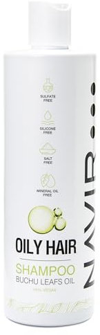 NAVIR Profesional | Champú para cabello y cuero cabelludo sensible, pelo graso y puntas secas, anticaspa y antigrasa, seborregulador, sin sulfatos, parabenos ni sales, para hombre y mujer - 400ml