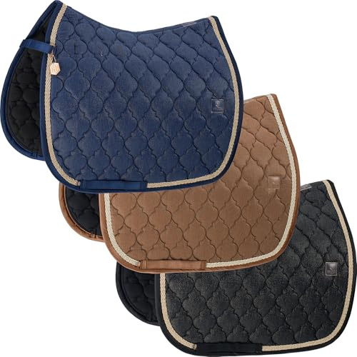 Eskadron Heritage Cotton Glitter Schabracke Almond/Black/True Blue, Größe:Vielseitigkeit (VS), Farbe:True Blue