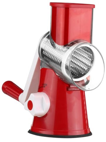 TOPBATHY Cortador Multifuncional de Verduras Manual con Rallador y Cortador para Patatas Zanahorias y Rojo con Base de Ventosa de Limpiar y Usar