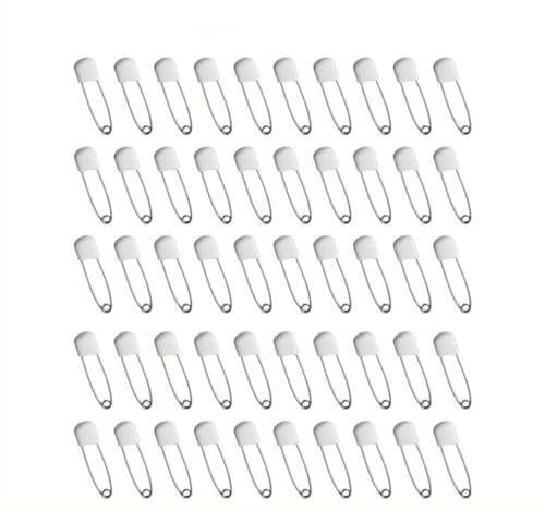 10 Pcs Baby Nappy Safety Pins, Secure Locking Plastic Head Nappy Pins, Durable Sewing Clips & Infant Dress Accessories for Terry Squares, Prefold Nappies (2.2 Inch)