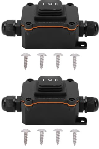Interrupteur à Bascule Rond à 3 Voies 12V, étanche Interrupteur à Bascule à 3 Positions Marche/Arrêt/Marche Interrupteur à Bascule Universel pour Voiture, Bateau (2Pcs)