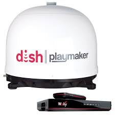 WinegardPL7000R Dish Playmaker Bundle – White Portable Satellite Antenna with Wally HD Receiver – Compact Design – Free Limited Warranty
