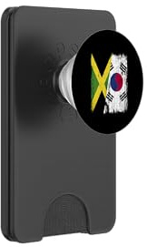 Jamaica South Korea Half Flag Jamaican South Korean PopSockets PopWallet for MagSafe