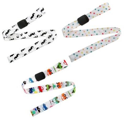 MOLUCKFU 3 Correas de Poliéster Paquete de 3 Piezas Fáciles de Colgar en Cochecito o Trona para Biberones y Tazas de Agua para Bebés