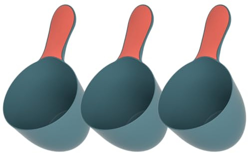 HOODANCOS Lot de 3 Louches à Eau en Plastique Vert Foncé pour Bébé Pelle de Bain Multifonctionnelle pour Salle de Bain et Gobelets Compacts Garçon et Filles Accessoires Bébé Pratiques