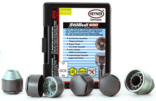Fits Jeep Grand Cherokee Models 2011 To 2021 Heyner Germany Stil Block PRO Locking Wheel Nuts M14x1.5 Set 4 Locks Thatcham Quality Assured Bolts 870/7