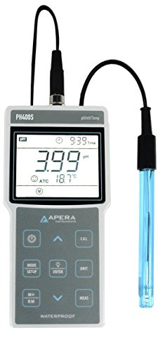 Apera Instruments PH400S tragbares pH-Messgerät mit GLP & USB | GLP-Datenverwaltung und USB-Anschluss; pH-Messbereich -2,00 bis 19,00