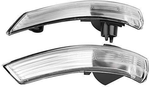 Jadeshay Wing Mirror Indicator Lamp Lens Cover, Pair of Wing Mirror Indicator Turn Signal Light Lens Covers,Compatible with Focus 2008-2018