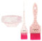 minkissy Hair Dye Bowl Hair Coloring Brush Set Hair Dye Brush and Bowl Set Professional Hair Dye Kit Salon Hair Coloring Dyeing Kit Tool (Pink) Hair Dyeing Brush Set Hair Blow Dryer Brush