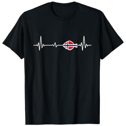 Norway Fishing - Heartbeat Heilbutt Angeltour T-Shirt