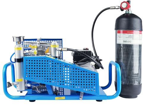 TUXING 4500Psi/300Bar Pcp Air Compressor, Diving Scuba Tank Air Compressor, High Pressure Diving Compressor for Scuba Tank/PCP Rifle/Paintball Air Gun Filling Station