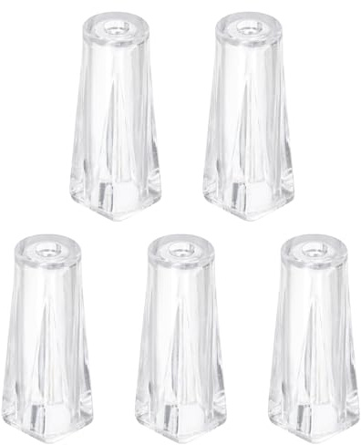 sourcing map Cord Knobs, Transparent Plastic Cord Tassel Drops Pull End Pendant for Window Blinds Shade Curtain Craft, 1.3x0.5 5Pcs