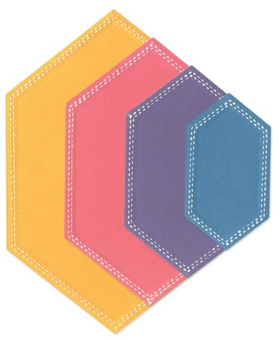 Sizzix Framelits Stanzschablonen-Set – genähte Sechsecke von Stacey Park