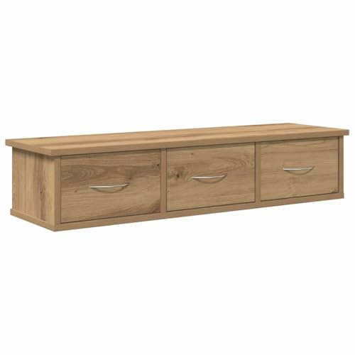 vidaXL Väggskåp ek 88x26x18,5 cm konstruerat trä, väggenhet, väggmonterad TV-enhet, väggmonterat skåp, TV-väggenhet, hängskåp, väggförråd
