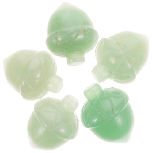 HOLIDYOYO 5stücke Natur Jade Tannenzapfen Ornamente Dekorieren Tannenzapfen Bastelarbeiten Mini Schreibtisch Dekoration Heimdekorationen
