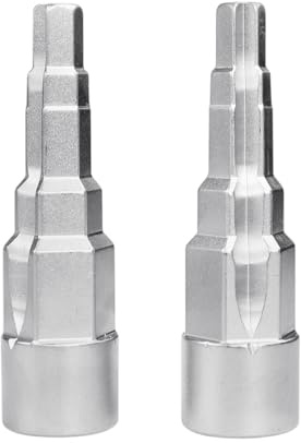 Eclove 2 Stück Stufenschlüssel 1/2 5-stufig (10-21 mm) - Universaler Heizungs Schlüssel für Ventilnippel, Entlüftungsschlüssel für Sanitär, Heizung und Handwerk