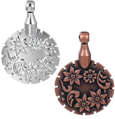 2PCS Yarn Cutter Pendant, Antique Thread Cutter for Crochet Accessories and Gadgets, Round Shape Metal Cutters for DIY Sewing Tools, Quilting Knitting Supplies