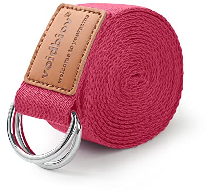 Correa de Estiramiento de Yoga 1.85-2.5M，de Cordones con Hebilla de Anillo en D de algodón Natural, Fija la Postura para Mejorar la flexibilidad del Cuerpo y Ayudar al Estiramiento Muscular