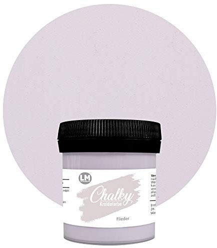 LM-Kreativ Chalky Kreidefarbe 100ml (Flieder) - - Finish Kreide-Farbe für einen Vintage/Shabby-Chic-Look. Die Kreidefarben/Kalkfarbe sind auch als Holzfarbe verwendbar & trocken matt auf.