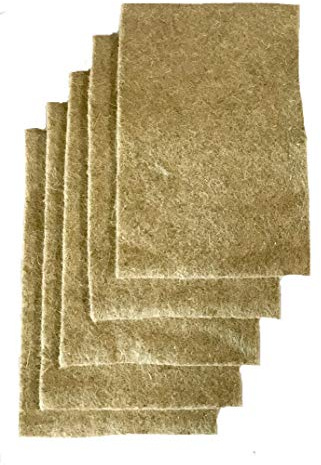 pemmiproducts Anzuchtmatte aus 100% Hanf, 40 x 25 cm, ca. 1 cm dick, 5er Pack (EUR 3,50/Stück), geeignet zur Anzucht von z.B. Keimsprossen und Kresse (Microgreens), 100% biologisch abbaubar