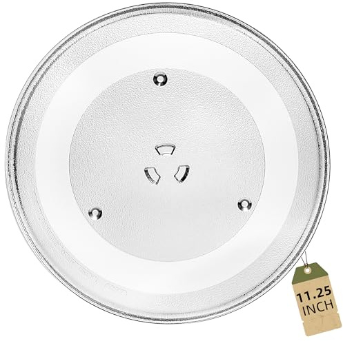 11.25 Microwave Glass Turntable Plate Replacement - Compatible with Samsung and GE -11 1/4 Microwave Glass Plate Replaces WB49X10097 WB39X0078 WB49X10034 AP3188581 PS651544 - BY AMI PARTS