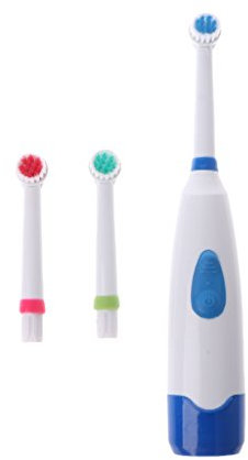 ZIRAN Cepillo de Dientes eléctrico Giratorio Impermeable con Cepillo de Dientes eléctrico para niños con 3 Cabezales de Cepillo