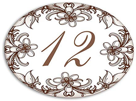 CreaTu Numero civico in Ceramica - Vintage - Personalizzato, Made in Italy (11 x 15 cm)