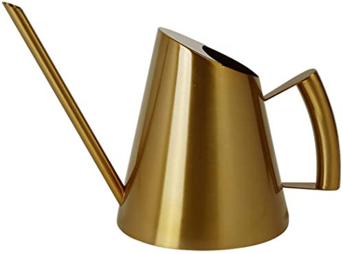XINLEE Arrosoir en Acier Inoxydable À Longue Bouche Arrosoir en Métal Doré Petite Fleur Arrosoir Arrosoir pour Plantes D'intérieur Plantes Suspendues Fleur,d'or,1500ml