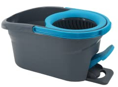 SP Berner - Cubo de Limpieza Tornado - Escurridor Rotatorio de Pedal - Sistema Fácil Vertido - Protección Salpicaduras - Capacidad 12 L - con Mopa y Palo - Fabricado en España con Plástico Reciclado