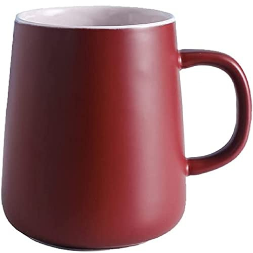FülleMore Porzellan Kaffeetasse 400ml zweifarbig Kaffeebecher Teetasse mit Henkel Trinkbecher Bürotasse Milch Kakao Keramik Becher für Restaurant Zuhause Büro (Lila+Beige)