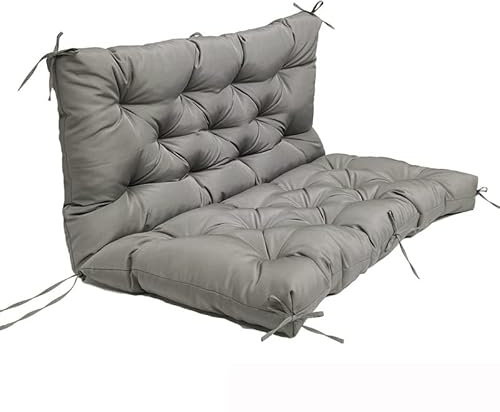Replacement Cushions for Swing, 2/3 Seat Porch swing patio furniture cushions with Backrest and Ties Waterproof Porch Swing Cushion for Outdoor Loveseat Glider Patio Swing Glider Rocking Chair Bench (