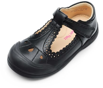 DREAM PAIRS Girl's Ballet Flats Mary Jane Strap Flat Shoes Princess Ballerina,Size 26.5,Svart,SDFL2402K