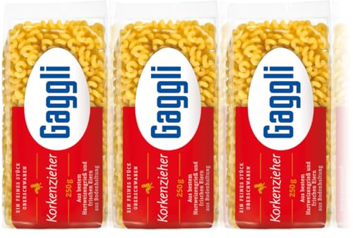 Gaggli Korkenzieher Nudeln pasta nudeln 250 gramm x 3 Stück