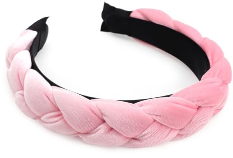 DRESHOW Geflochtene Stirnbänder für Damen Samt Haarreifen Elastische Criss Cross Haarbänder Zubehör