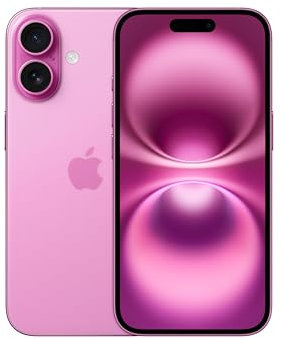 Apple iPhone 16 128 GB: 5G Mobile phone with Apple Intelligence, Camera Control, A18 Chip and a Big Boost in Battery Life. Works with AirPods; Pink