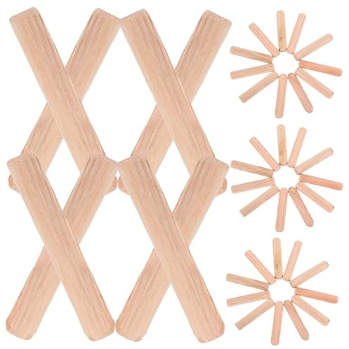 HOMOCONO 1bag Diy Wood Crafting Dowel Wooden Dowels for Woodworking Furniture Making Model Building