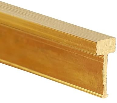 Goldfarbene T-förmige Bodenleiste für Holz zu Fliesen, Übergangstürleisten, Wandverkleidung, Stangenverbindungen, 5 x 20 mm