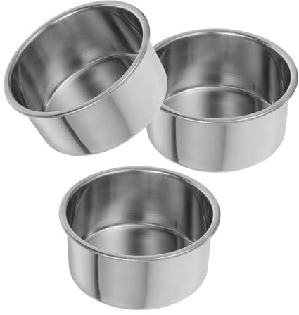 BESTOYARD 3pezzi Teglie Mini Rotonde Acciaio Inossidabile Per Torte e Crostate Da Facili Da Pulire Rilascio Per Dolci Individuali