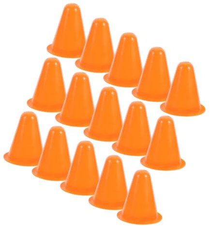 Yardwe 15piezas Conos De Entrenamiento para Agilidad y Patinaje Exterior Marcadores De Señalización Resistentes y Estables Colores Brillantes para Deportes y Entrenamiento