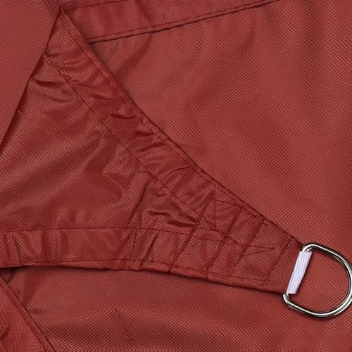 Highdi Unita Vela Ombreggiante Triangolare Oxford 420D Tenda a Vela Parasole Impermeabile Tenda da Sole per Esterno, Telo Ombreggiante Traspirante Protezione UV (Ruggine,5x5x5m)