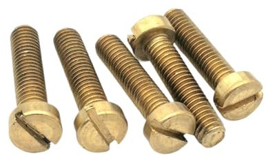 Brass Slotted Cheese Head Screw GB65 M2 M2.5 M3 M4 M5 M6 M8(M4x12 (25pcs))
