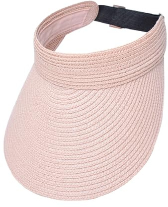 NOLACE Elegant Dam Halm Solhatt Dam Stråhatt med Brett Brätte Skydd UPF 50+ Solhatt Sommar Sommar Sommar Resa Strand Semester, Rosenröd, 55-60