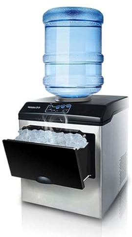 SXYKXYDL Fabbricatore di cubetti di Ghiaccio con Display a LED, distributore d'Acqua, Macchina per cubetti di Ghiaccio Integrata, da banco, Fino a 25 kg, 8-12 min.