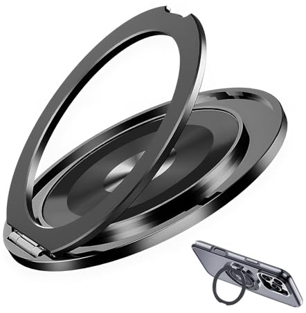 Magnetiskt telefongrepp ringhållare för telefonfodral 360 roterande magnetisk ringstativ fingergrepp avtagbar och trådlös laddning för iPhone 16 Pro Max Plus Mini 15 14 13 12, Android, Samsung